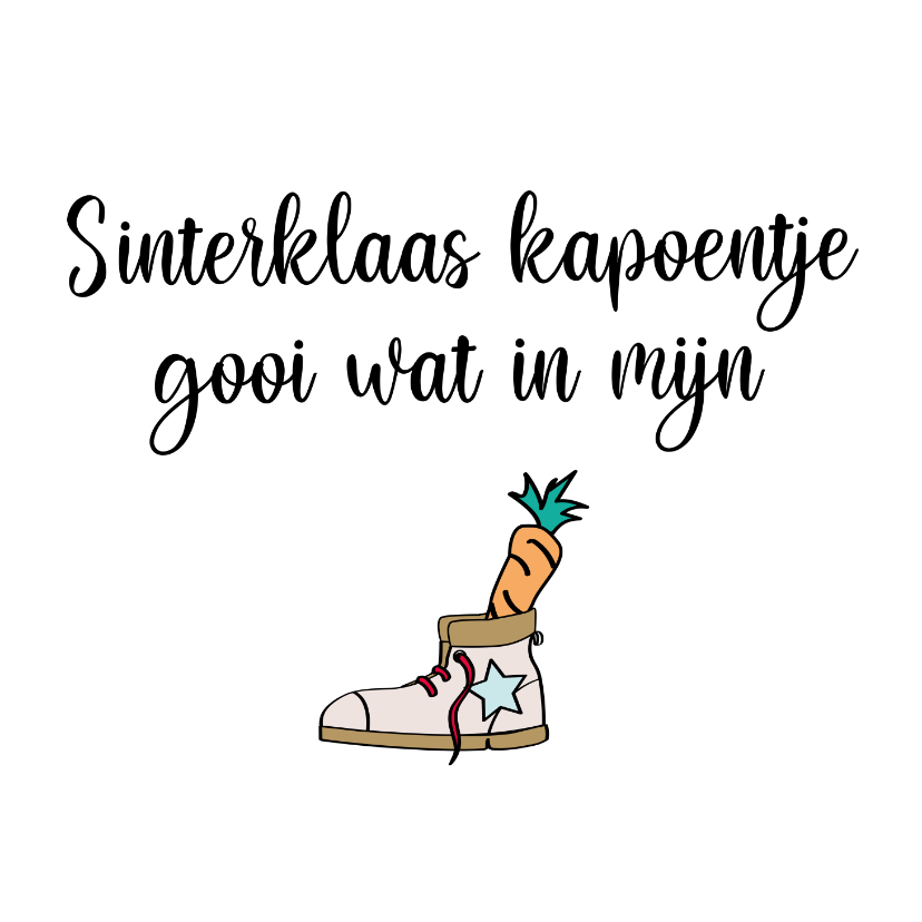 Sinterklaaskaarten - Sinterklaas kaart, Sinterklaas vraagt of je je schoen zet!