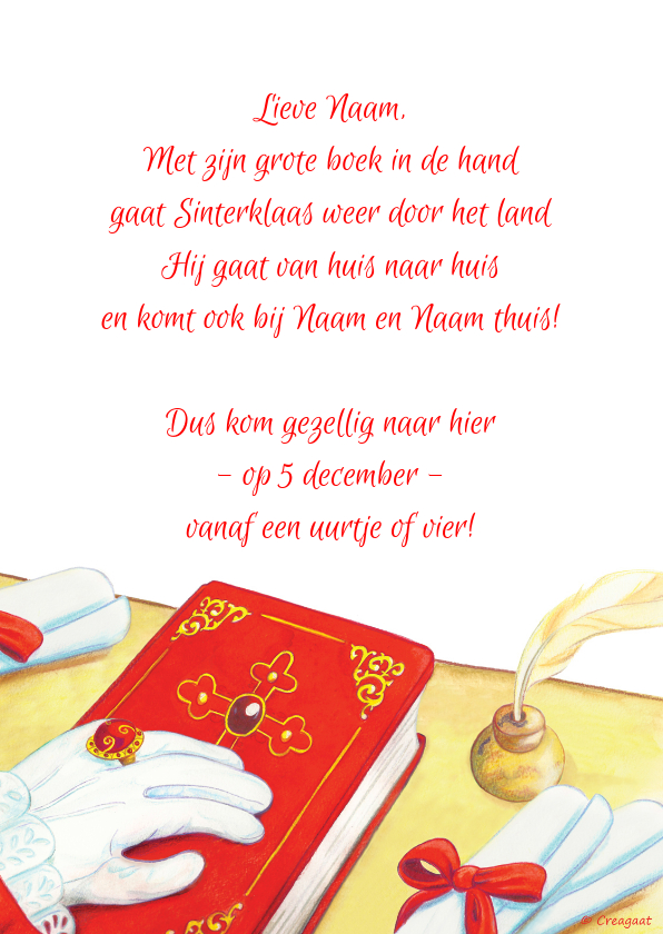 Sinterklaaskaarten - Sinterklaas nostalgisch boek