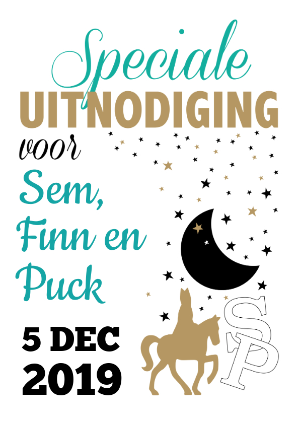 Sinterklaas uitnodiging voor pakjesavond - Sinterklaaskaarten Sinterklaaskaarten - Sinterklaas uitnodiging voor pakjesavond