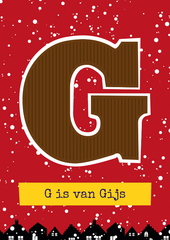 Sinterklaaskaarten - Sinterklaaskaar choco G