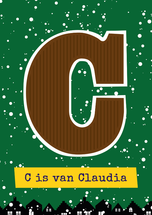 Sinterklaaskaarten - Sinterklaaskaart choco C