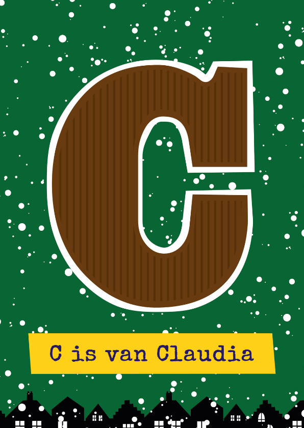 Sinterklaaskaart choco C - Sinterklaaskaarten Sinterklaaskaarten - Sinterklaaskaart choco C