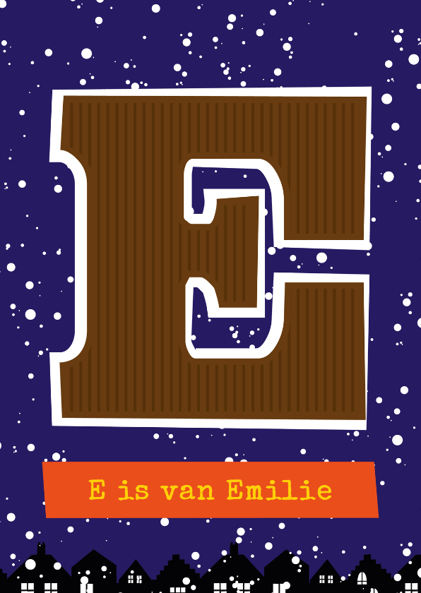 Sinterklaaskaarten - Sinterklaaskaart choco E