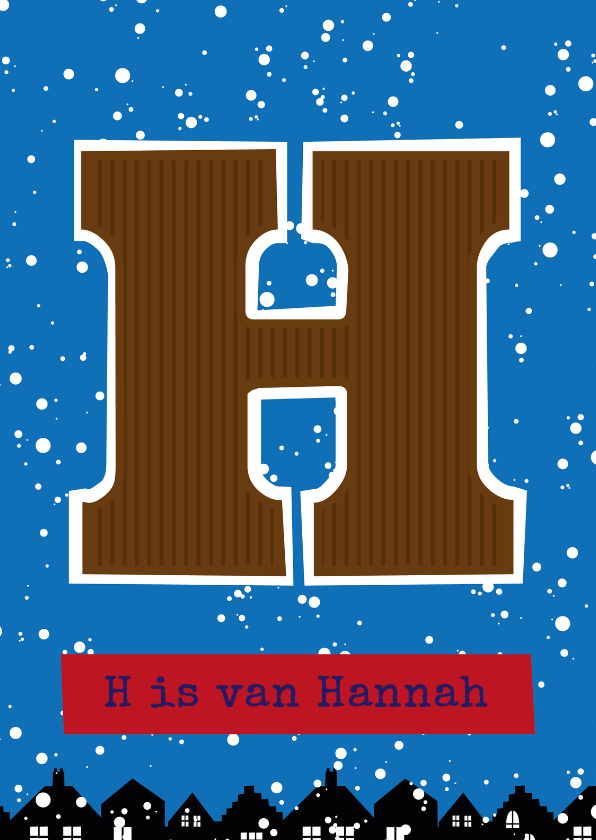 Sinterklaaskaarten - Sinterklaaskaart choco H