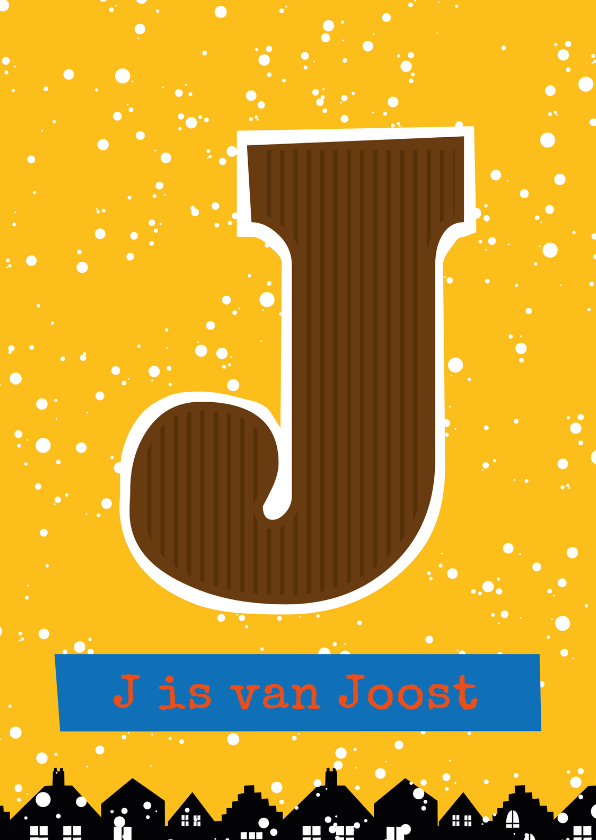 Sinterklaaskaarten - Sinterklaaskaart choco J