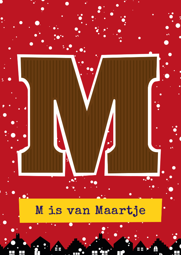 Sinterklaaskaarten - Sinterklaaskaart choco M