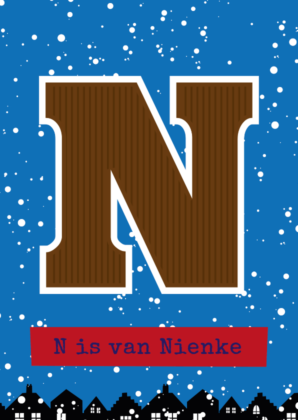 Sinterklaaskaarten - Sinterklaaskaart choco N