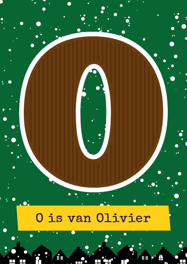 Sinterklaaskaarten - Sinterklaaskaart choco O