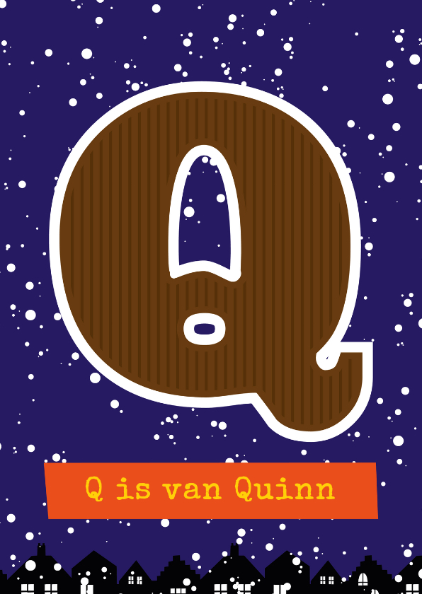 Sinterklaaskaart choco Q - Sinterklaaskaarten Sinterklaaskaarten - Sinterklaaskaart choco Q