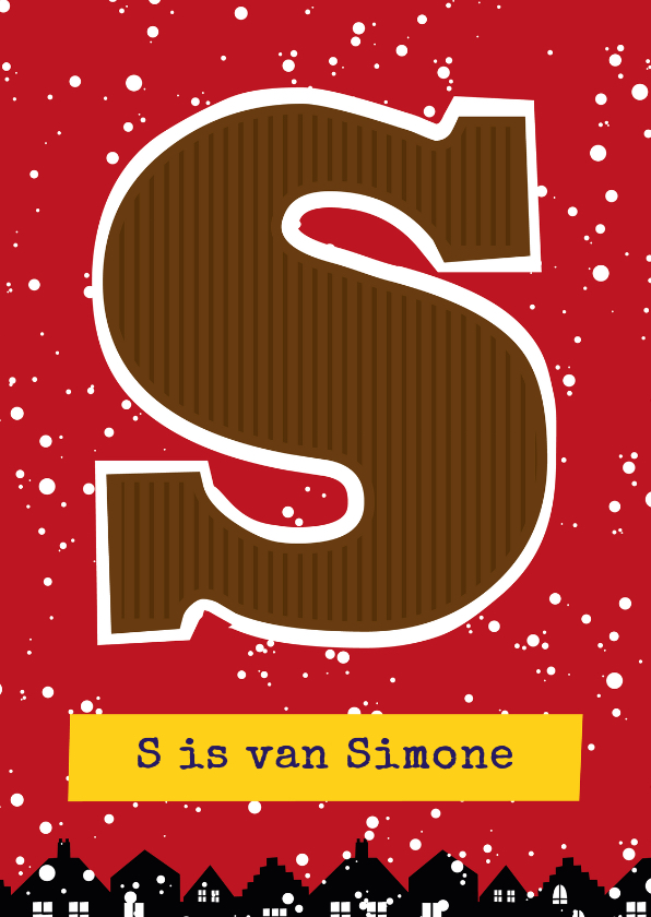 Sinterklaaskaarten - Sinterklaaskaart choco S