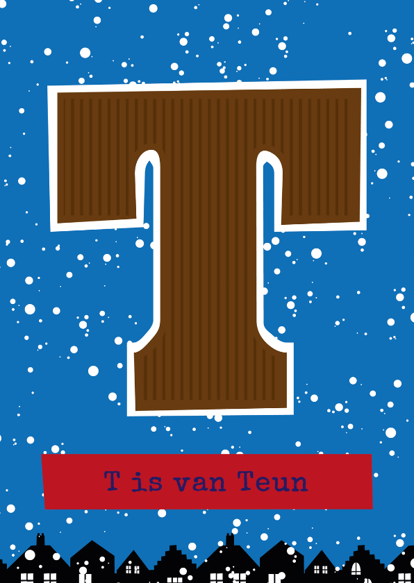 Sinterklaaskaarten - Sinterklaaskaart choco T