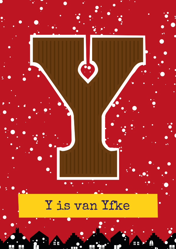 Sinterklaaskaarten - Sinterklaaskaart choco Y