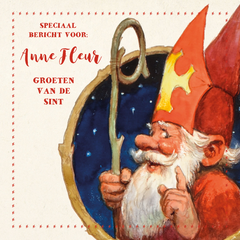 Sinterklaaskaarten - Sinterklaaskaart Speciaal bericht van de Kabouter Sint