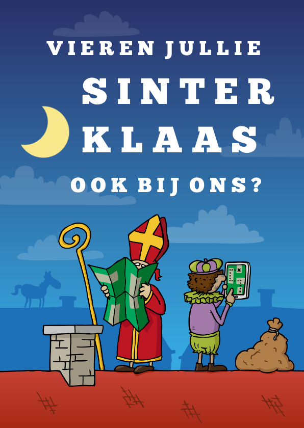 Sinterklaaskaarten - Uitnodiging Sinterklaas Kaartlezen