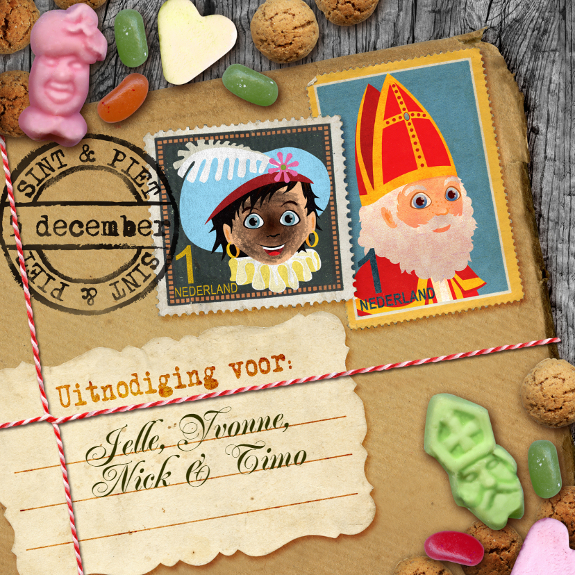 Sinterklaaskaarten - YVON brief van sinterklaas 5 december