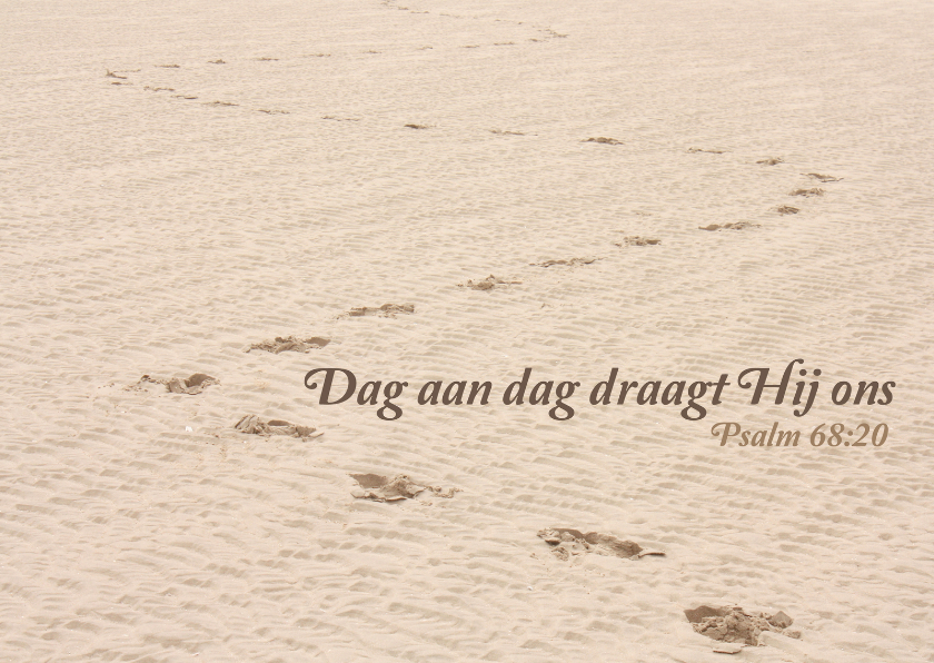 Christelijke kaart Hij draagt jou - Religie kaarten Religie kaarten - Christelijke kaart Hij draagt jou
