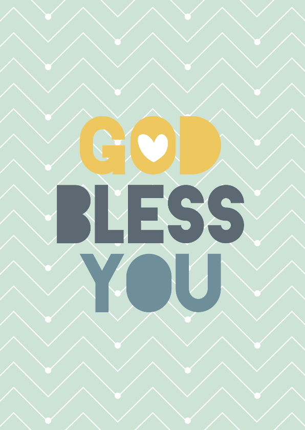 God bless you - BF - Religie kaarten Religie kaarten - God bless you - BF