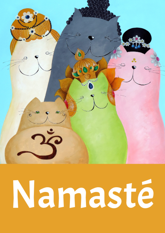 Spirituele kaart Boeddha katten - Religie kaarten Religie kaarten - Spirituele kaart Boeddha katten