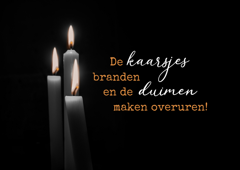 Sterkte kaarten - De kaarsjes staan klaar