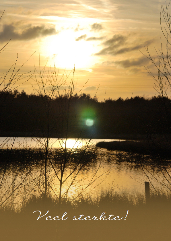 Fotokaart zonsondergang geel - Sterkte kaarten Sterkte kaarten - Fotokaart zonsondergang geel