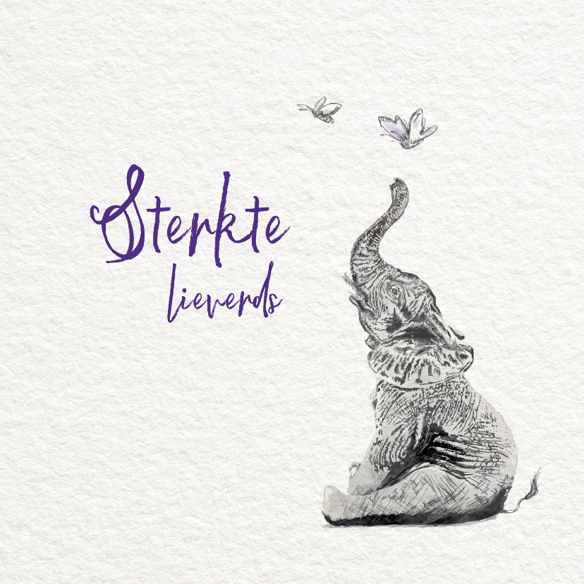 Illustratie kaartje - Sterkte met jullie verlies - Sterkte kaarten Sterkte kaarten - Illustratie kaartje - Sterkte met jullie verlies