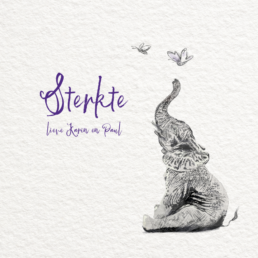 Illustratie kaartje - Sterkte met jullie verlies - Sterkte kaarten Sterkte kaarten - Illustratie kaartje - Sterkte met jullie verlies