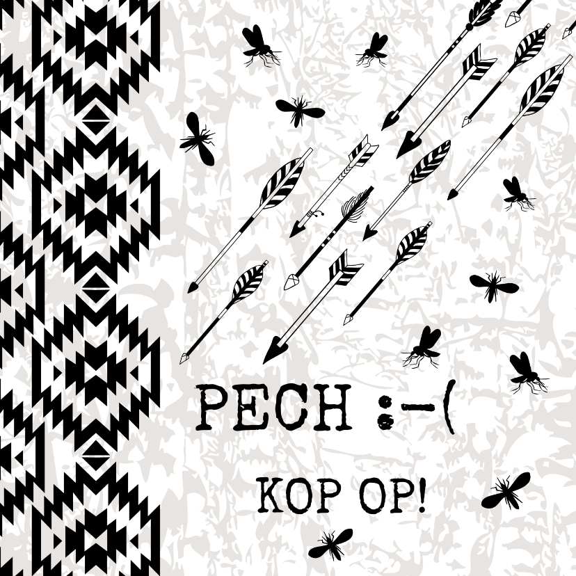 Pechvogel, kop op! Stijlvolle kaart voor sterkte en succes - Sterkte kaarten Sterkte kaarten - Pechvogel, kop op! Stijlvolle kaart voor sterkte en succes