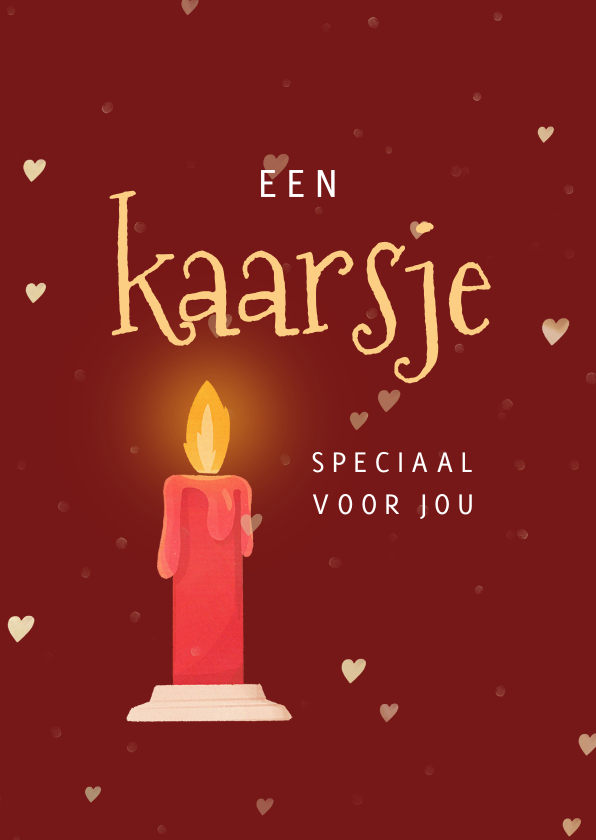 Sterkte kaarten - Religie kaart lichtpuntje kaarsje denk aan je hartjes