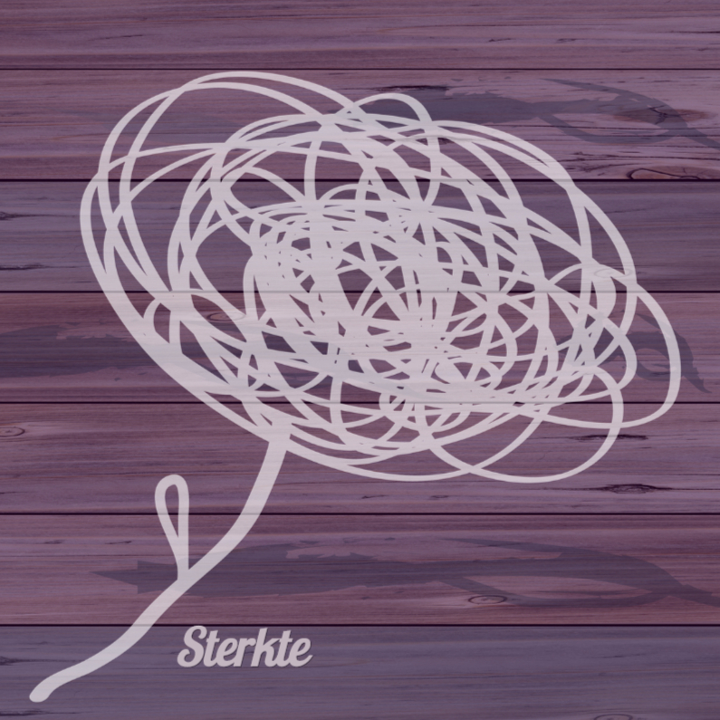 Sterkte abstracte bloem paars - Sterkte kaarten Sterkte kaarten - Sterkte abstracte bloem paars