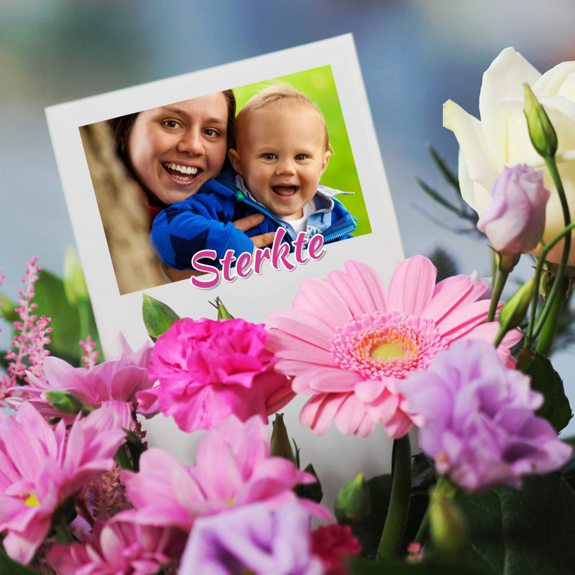 Sterkte bloemen met kaart - Sterkte kaarten Sterkte kaarten - Sterkte bloemen met kaart