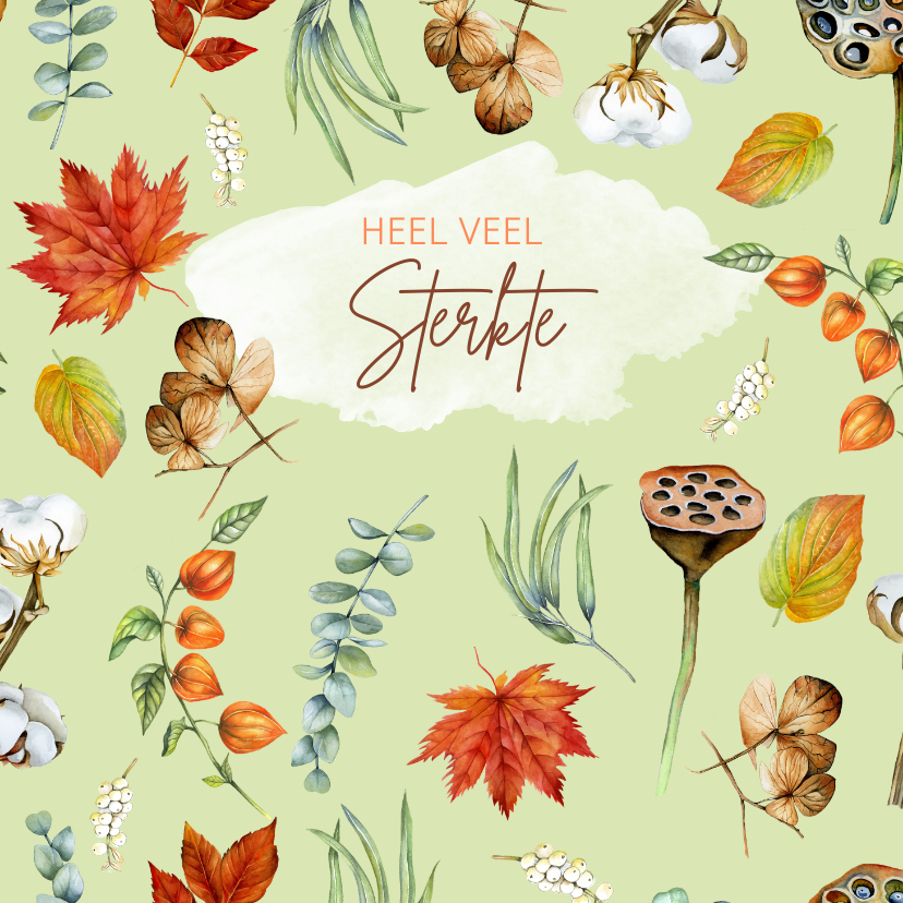 Sterkte kaarten - Sterkte herfsttakjes