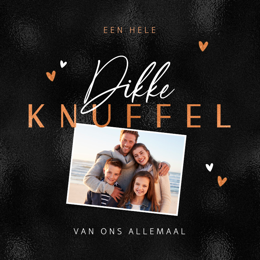 Sterkte kaart dikke knuffel stijlvol foto - Sterkte kaarten Sterkte kaarten - Sterkte kaart dikke knuffel stijlvol foto