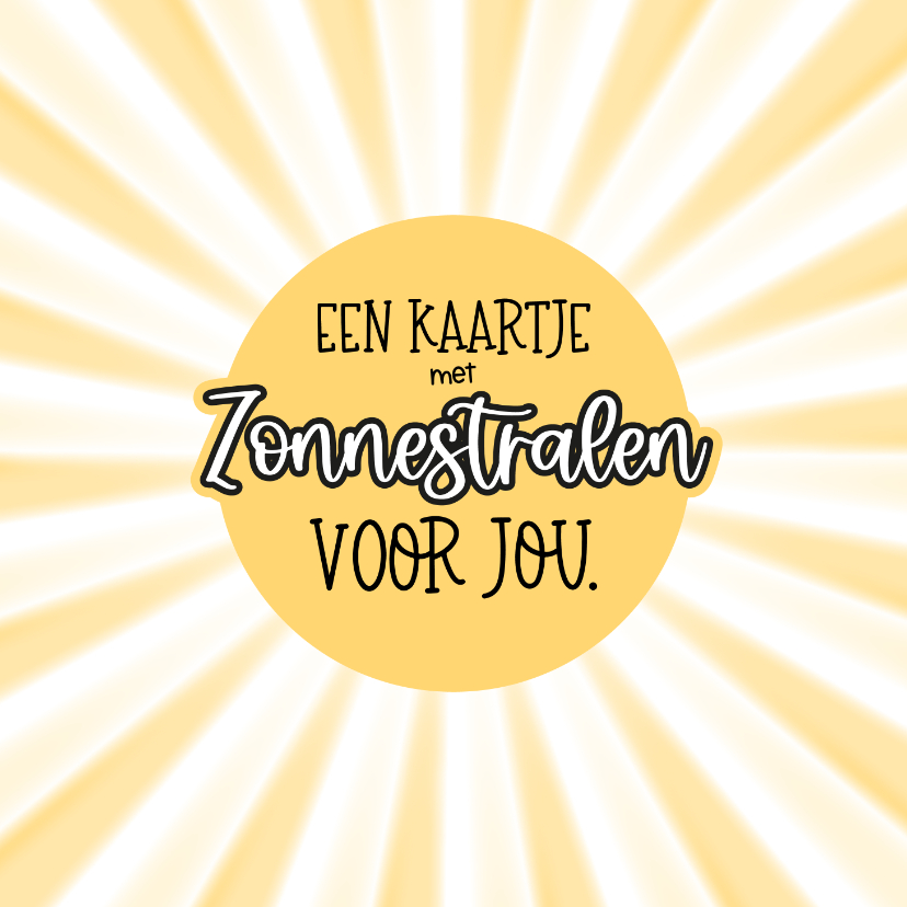 Sterkte kaarten - Sterkte kaart met mooie typografie en zonnestralen