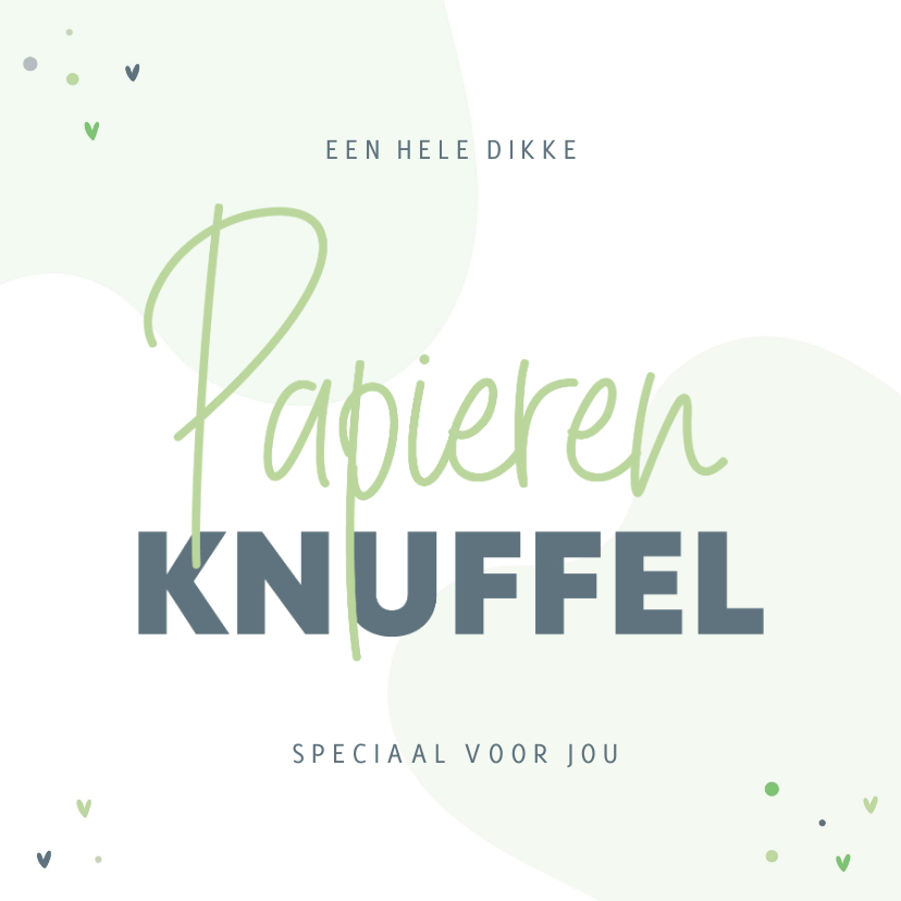 Sterkte kaarten - Sterkte kaart met papieren knuffel