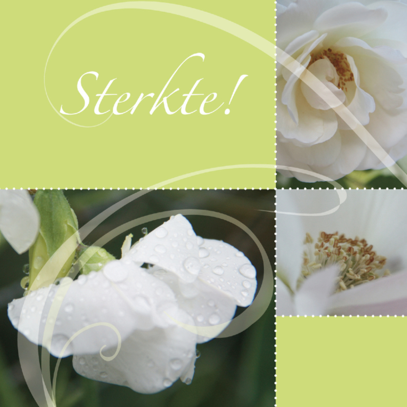 Sterkte kaart met tere bloemen - Sterkte kaarten Sterkte kaarten - Sterkte kaart met tere bloemen