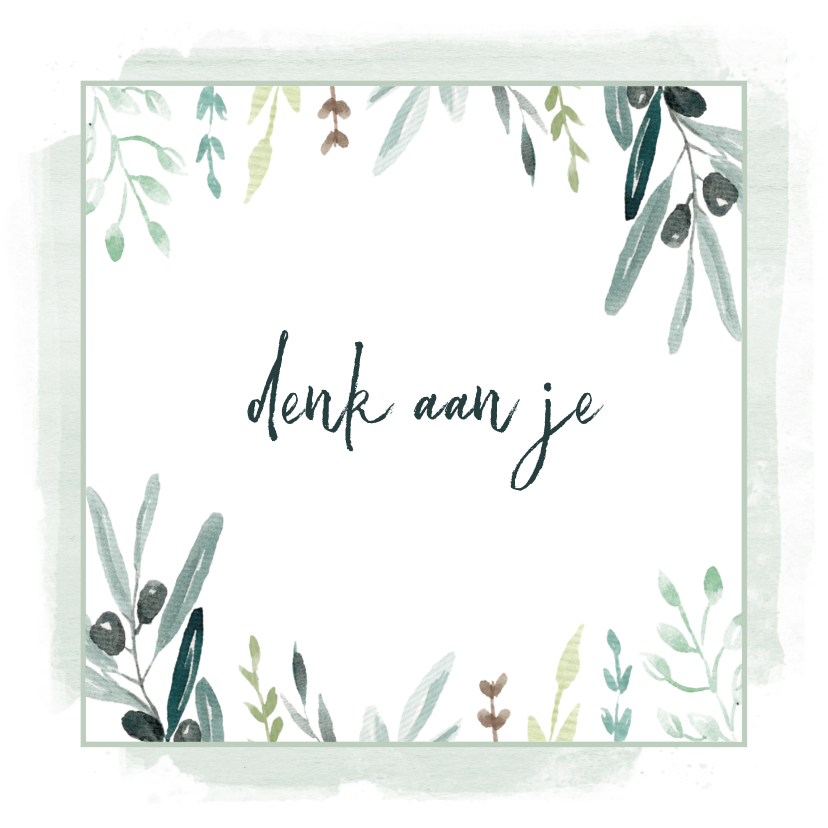 Sterkte kaarten - Sterkte kaart mint "denk aan je"