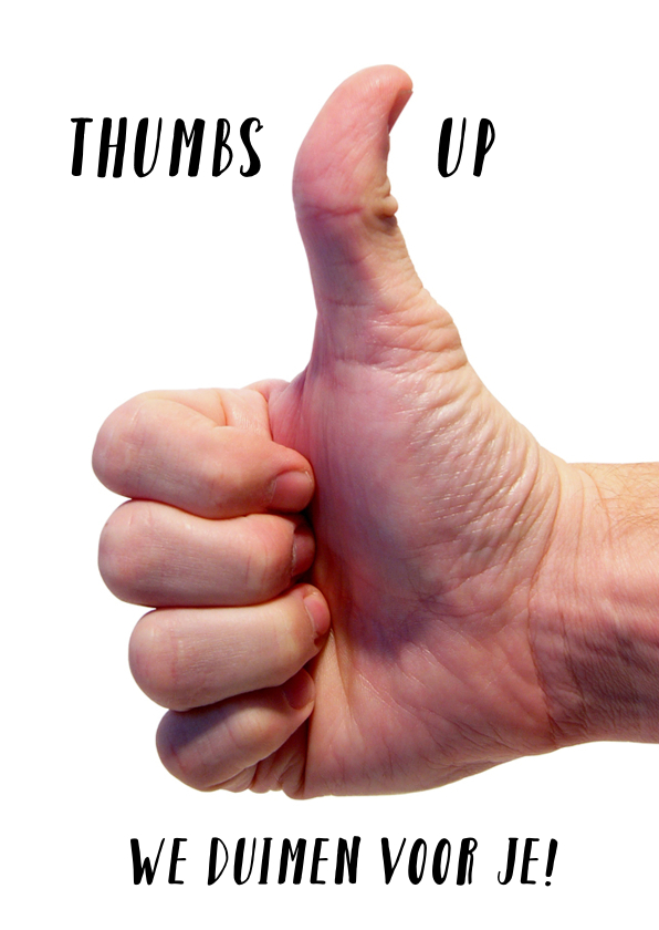 Sterkte kaart Thumbs up - Sterkte kaarten Sterkte kaarten - Sterkte kaart Thumbs up