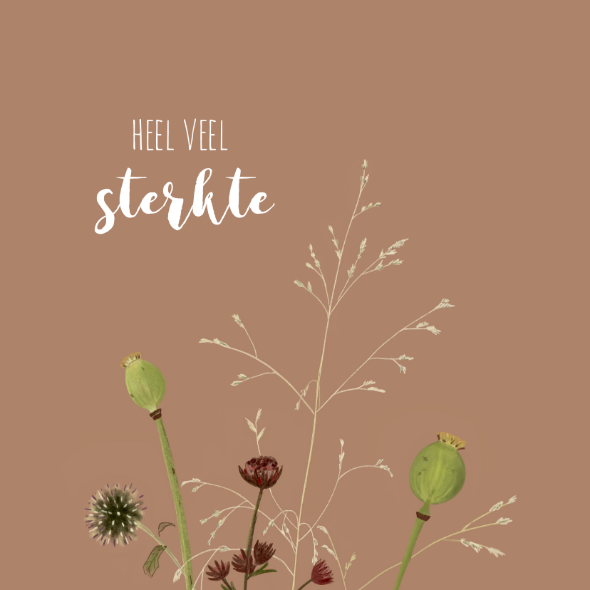 Sterkte kaarten - Sterkte kaartje bloemen illustratie