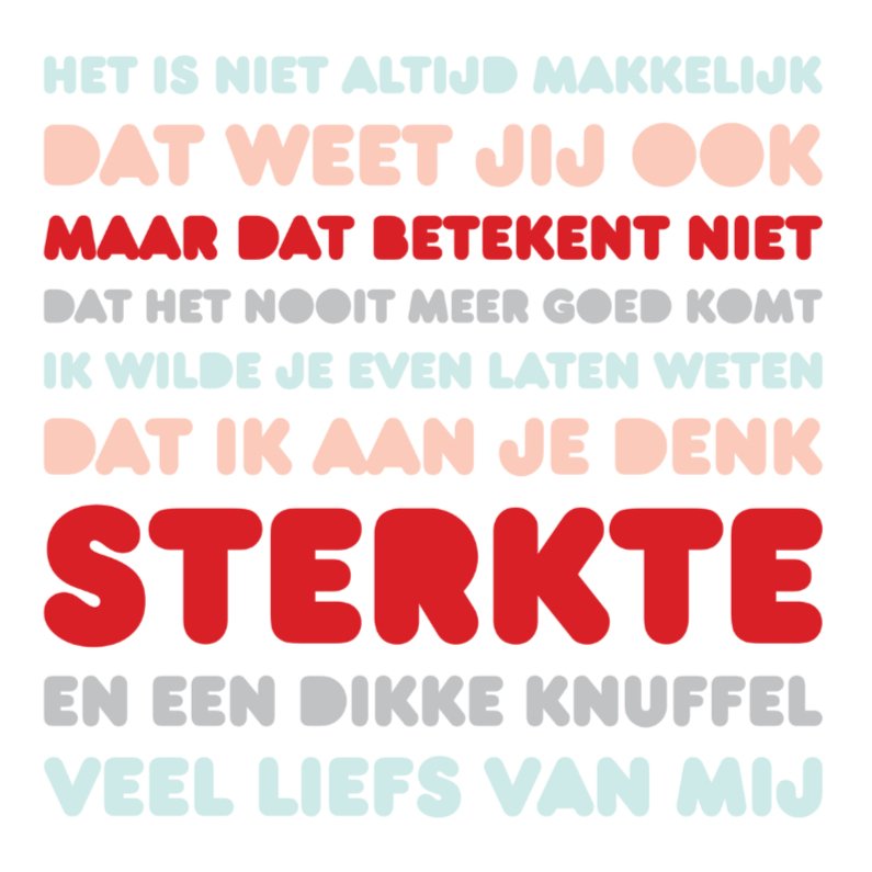 Sterkte Letters Weet jij Ook - Sterkte kaarten Sterkte kaarten - Sterkte Letters Weet jij Ook
