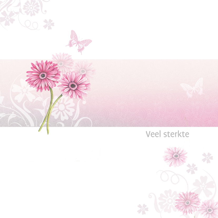 Sterkte kaarten - Sterkte roze gerbera