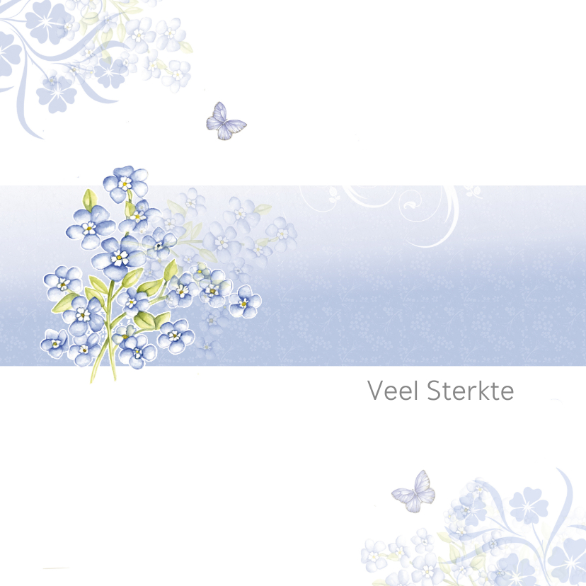 Sterkte kaarten - Sterkte vergeetmijnietjebloemen