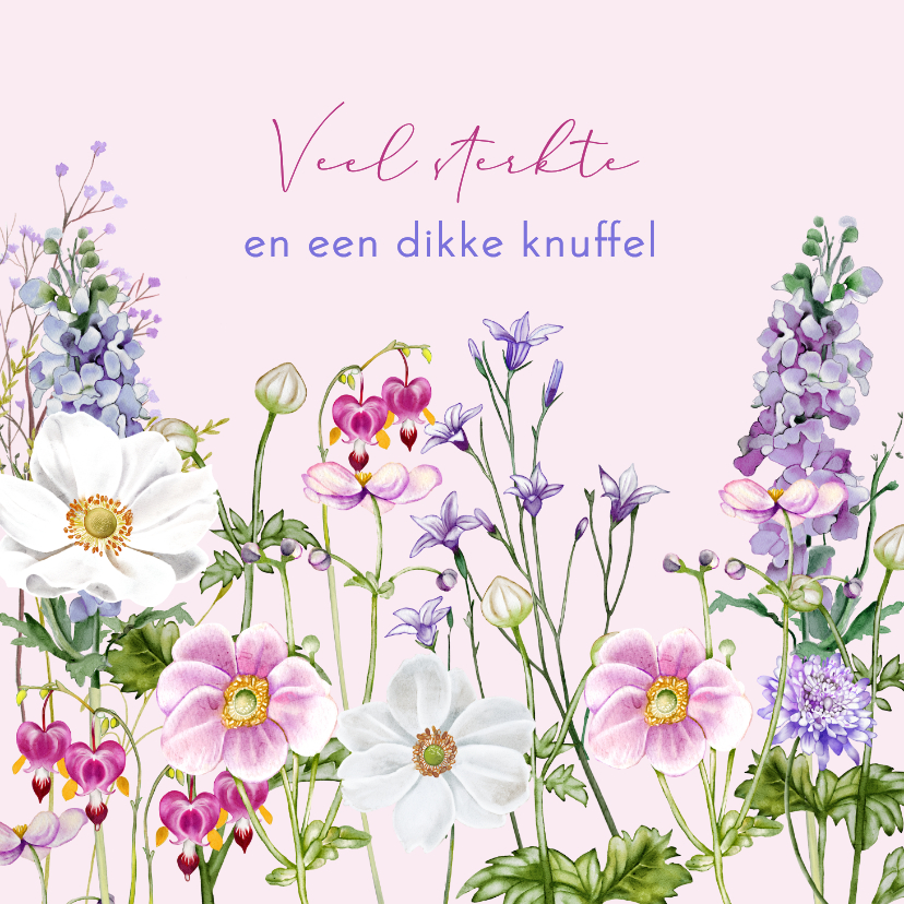 Sterkte kaarten - Sterktekaart bloemen in tuin 