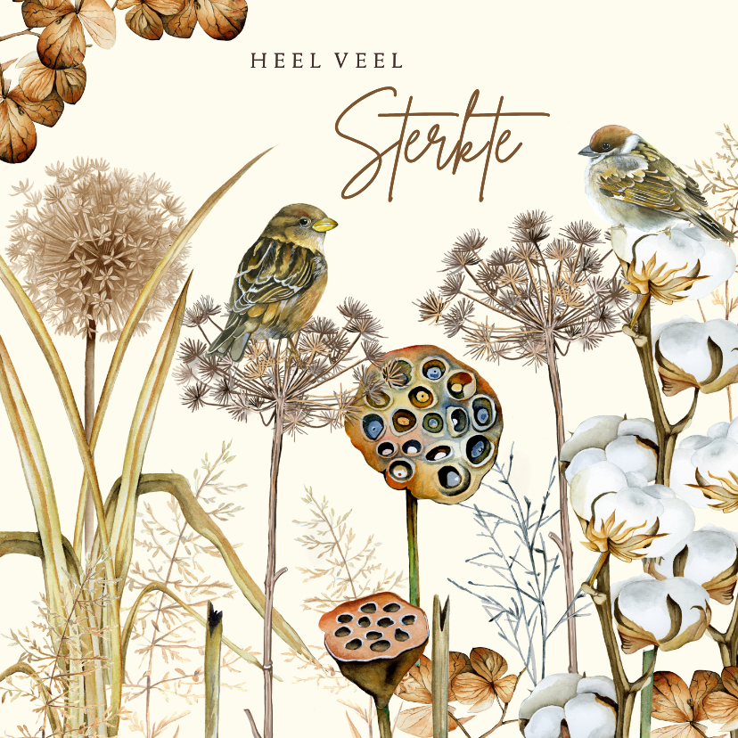 Sterkte kaarten - Sterktekaart herfst vogels