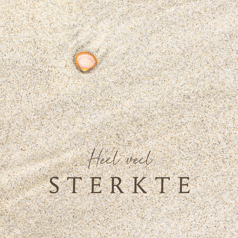 Sterkte kaarten - Sterktekaart strand met schelp