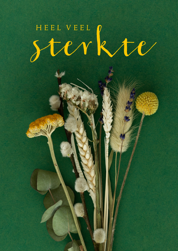 Stijlvolle sterktekaart met bloemen - Sterkte kaarten Sterkte kaarten - Stijlvolle sterktekaart met bloemen