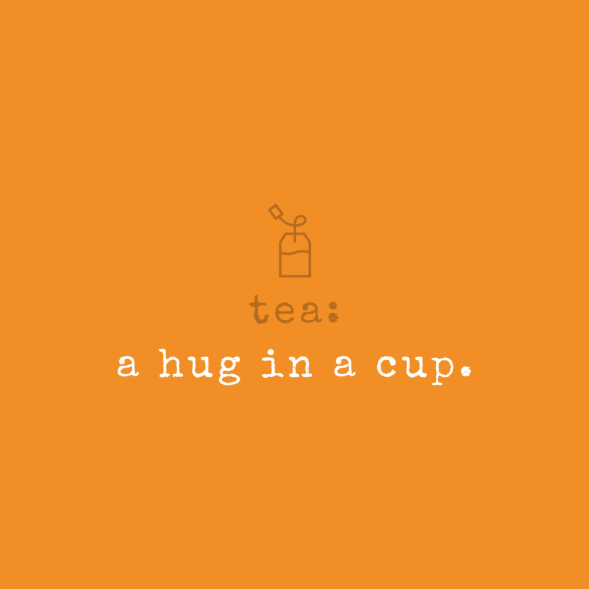 Tekstkaartje 'hug in a cup' - Sterkte kaarten Sterkte kaarten - Tekstkaartje 'hug in a cup'