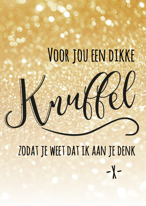 Sterkte kaarten - Voor jou een dikke knuffel -BF