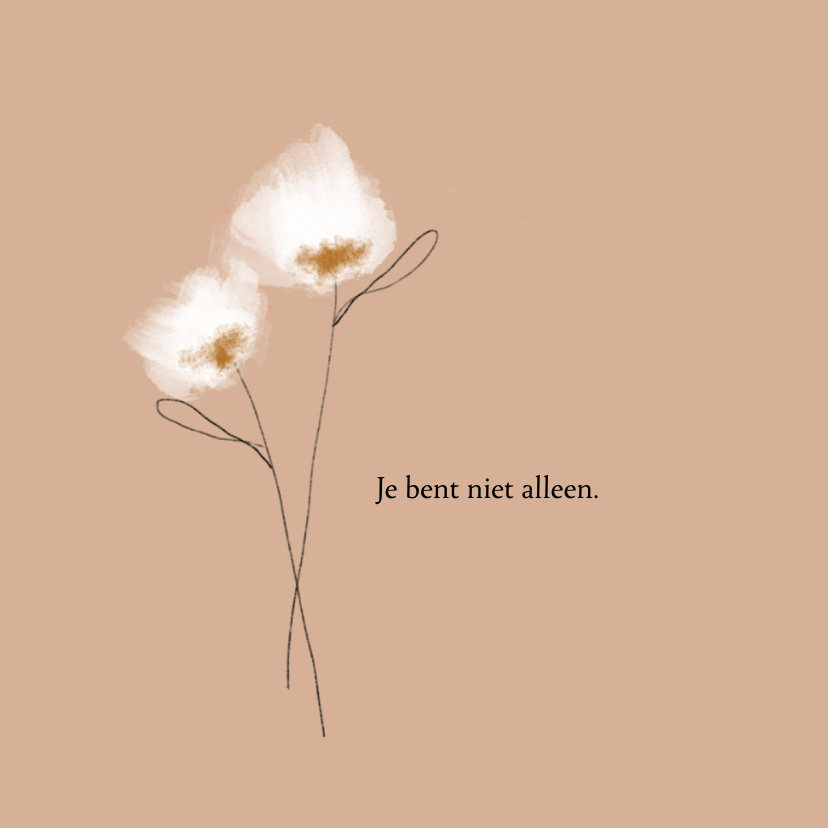 Wenskaart watercolor bloemen - Sterkte kaarten Sterkte kaarten - Wenskaart watercolor bloemen