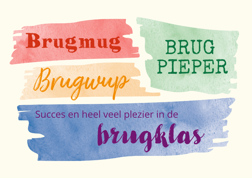Brugmug of brugwup - Succes kaarten Succes kaarten - Brugmug of brugwup
