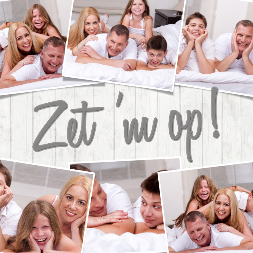 Collage 7 foto's Zet 'm op! - BK - Succes kaarten Succes kaarten - Collage 7 foto's Zet 'm op! - BK